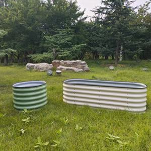 101-pvdf गैल्वेनाइज्ड गार्डन बेड धातु उठाया गया गार्डन बेड R-6.5FT सब्जियों के लिए आउटडोर प्लेटर बॉक्स - Product Image 2