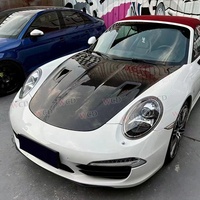 Capot de Partie Auto 718 911 981 RS Style Fiber De Carbone Capot Moteur Accessoires Pour 2015-2020 Année Cayman Boxster Avant Capot de Capot