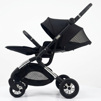 Poussette bébé pliable haut de gamme 2 en 1, système de voyage compact avec rotation à 360° ° Poussettes de luxe à siège réversible pour bébés