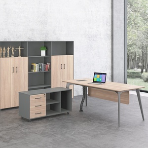 Modern Simple Executive Office Furniture Wooden Computer <b>Desk</b> with Resin <b>Table</b> Top and Modular Drawers for Home Study - Product Image 4
