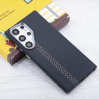   Coque de téléphone magnétique en carbone pour Samsung S25 S23 Ultra S24, compatible avec la charge sans fil, avec anneau de protection d'appareil photo en alliage, armure Fundas