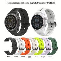 Bracelet de sport de remplacement en silicone souple pour montre 22 mm 24 mm pour COROS PACE 4/APEX4 42 mm /PACE 3/ PACE Pro