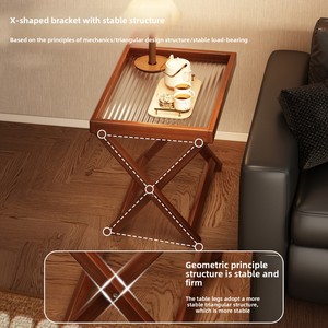 Pieghevole piccolo caffè/tavolo da tè in <span class=keywords><strong>legno</strong></span> <span class=keywords><strong>massello</strong></span> fattoria Design moderno struttura in ferro da esterno Picnic portatile casa <span class=keywords><strong>soggiorno</strong></span> - Product Image 3