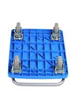 Chariot à main pliable à 4 roues, chariot à outils robuste en plastique bleu, capacité de charge de 120 kg avec roues