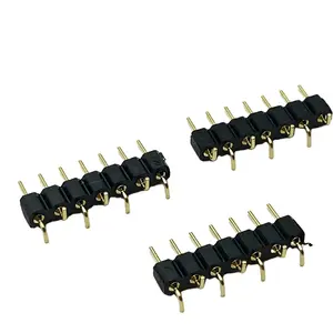 Cabeçalho de pino usinado SMD L=10.0mm 2.54mm Conector SMT PCB de linha única com pino redondo