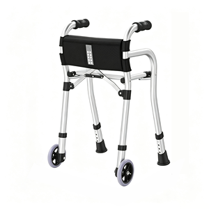 Handschub-<span class=keywords><strong>Rollator</strong></span> mit Sitz & Rädern, Leicht Faltbare Mobilitätshilfe, für Senioren im Haushalt & für Reisen im Freien - Product Image 1