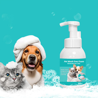 Kit de nettoyage écologique pour animaux de compagnie avec gel douche pour les yeux et les oreilles, fournitures de bain pour chiens et chats, brosses et lingettes en tissu non tissé