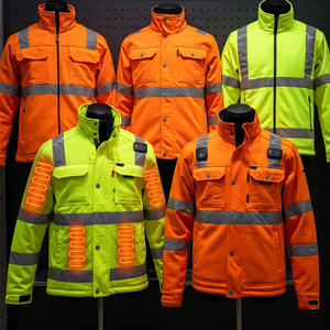 Vêtements de sécurité pour les constructeurs, veste chauffante intelligente, veste chauffante d'hiver, vêtements de travail imperméables avec bande réfléchissante - Product Image 1