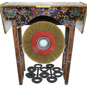 แปรงลวดเหล็กขัดเงาพร้อมด้ามจับสำหรับงานขัดผิวเครื่องจักร - Product Image 3