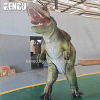 GENGU Yüksek Kaliteli Gerçekçi Yürüyen Dinozor Kostümü Gizli Bacaklı Alışveriş Merkezleri Macera Parkları İç Mekan Kullanımı İçin Metal Malzeme