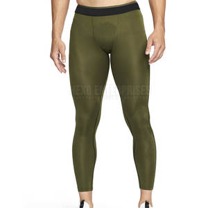 Venta caliente hombres gimnasio Leggings poliéster Spandex Fitness Leggings para adultos en blanco hombres Leggings - Product Image 1