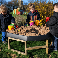 Ensembles de jeux de sable et d'eau pour la maternelle, exploration sensorielle préscolaire, équipement d'activités extérieures en bois massif durable pour enfants, garderies et jardins d'enfants