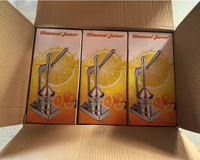 Handmatige citruspers met lange steel, comfortabele grip en draaibare hendel voor het persen van kleine fruit- en groentepunten in de huishouding