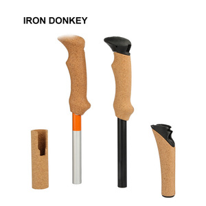 IRONDONKEY Logo personnalisé baguette accessoires poignée en liège serrure externe baguette d'alpinisme télescopique EVA poignée en liège - Product Image 4