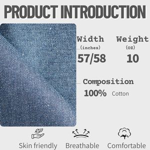 Vải dệt denim cotton polyester twill bán buôn 10OZ màu xanh co giãn bền, chất liệu thời trang dùng cho quần <span class=keywords><strong>jean</strong></span>, quần áo - Product Image 2