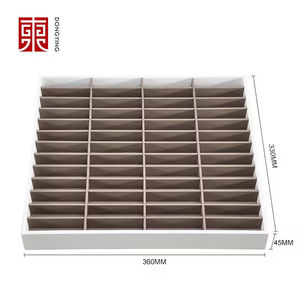 Bandeja para Pulseras, Color Gris, Cuadrada, 48 Compartimentos, Contenedor de Almacenamiento de Pulseras de Alta Gama, Bandeja de Terciopelo para Exhibición de Joyería y Brazaletes para Boutiques - Product Image 1