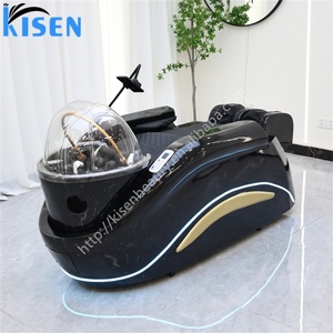 KISEN Lit de lavage électrique multifonctionnel moderne pour salon et spa, avec circulation d'eau, thérapie capillaire, lavage des cheveux et massage - Product Image 1