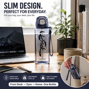 Bouteille d'eau sport <span class=keywords><strong>en</strong></span> Tritan 800 ml 2-<span class=keywords><strong>en</strong></span>-1 sans BPA, étanche, écologique et portable pour le bureau et la salle de sport - Product Image 5