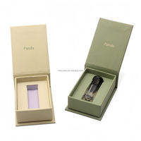 Boîte d'emballage de parfum d'huile essentielle d'oud de luxe avec couvercle, boîte de flacon d'attar magnétique rigide personnalisée en usine, 3 & 6 & 12 ml