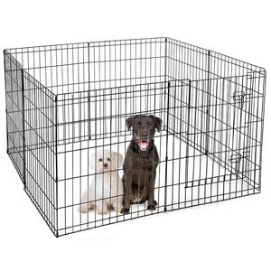 Clôture pour animaux de compagnie en fil métallique, parc pour chiens d'intérieur avec porte, clôture en métal, barrière pour chiens, clôture de jardin pour chiens, vente en gros d'usine - Product Image 1