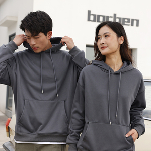 Sudadera con Capucha Unisex Color Crema, Corte Regular, Algodón French Terry, Estilo Holgado, Ropa Casual de Otoño - Product Image 2