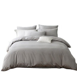 Modern Eco-Friendly 100% Cotton <strong>Comforter</strong> <strong>Set</strong> Queen Size 4-Piece Bed Linens with Duvet Cover Bed Sheet &amp; Pillowcases All-Season - Product Image 1