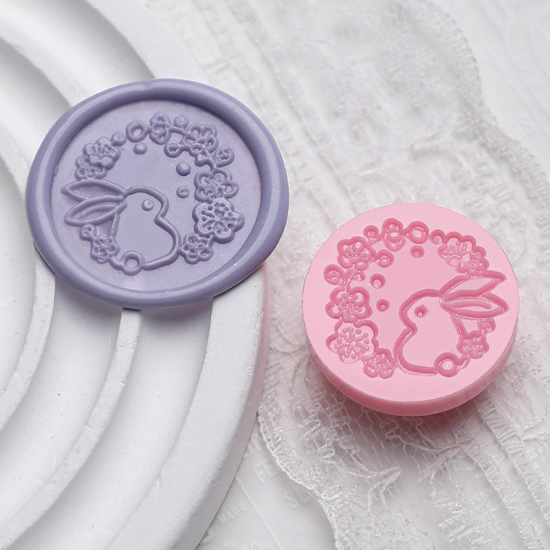 Lapin (tête de tampon en plastique de 2,5 cm)