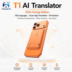Dispositif de traduction vocal T1 Ai en aluminium, 150 langues, en ligne et hors ligne, appel vocal, photo, enregistrement de texte, voyage d'affaires, format de poche - Product Image 2