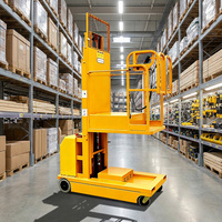 Petit chariot élévateur électrique sur chenilles pour entrepôt, ramasseur de commandes pour allées étroites, à vendre