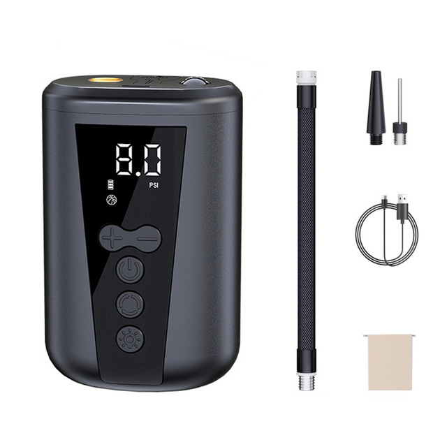 Portable Mini Ball Basketball Football Rugby Electric Air Pump ABS Wireless Intellint Digital Display Inflator Pump
