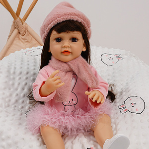 22 pouces grand réaliste mignon plein corps doux mode fille cadeaux semblant jouer Collection <span class=keywords><strong>poupée</strong></span> vraie vie Reborn poupées - Product Image 2