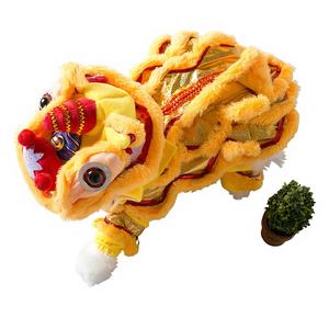 पालतू कुत्तों के लिए अजीब शेर नृत्य पोशाक चीनी शैली पॉलिएस्टर परिधान - Product Image 6