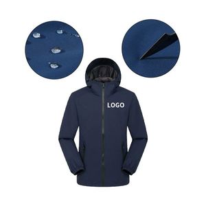 Chaqueta Cortavientos con Logotipo Personalizado, Chaquetas Impermeables con Capucha para Deportes al Aire Libre para Hombre - Product Image 1