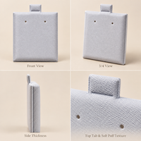 Cartes de présentation de bijoux en plastique écologiques et élégantes, personnalisables avec logo imprimé et estampé, pour bagues et colliers, emballage cadeau, vente en gros