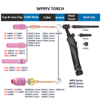 Chalumeau de découpe professionnel TEMWELL WP9FV, style stylo, plaqué cuivre, tension d'entrée 54V, ensemble frontal complet pour soudage TIG