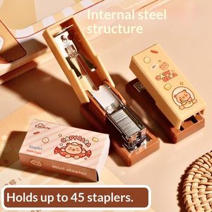 Capybara Mini Set Manual Small Stapler Student Staple Remover <b>Binding</b> <b>Machine</b> 20 Sheets Capacity Wholesale - Product Image 4