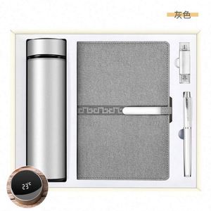 2025 personalizado largo plata hebilla A5 diarios PU cuero negocios cuaderno regalo conjunto con bolígrafo - Product Image 2