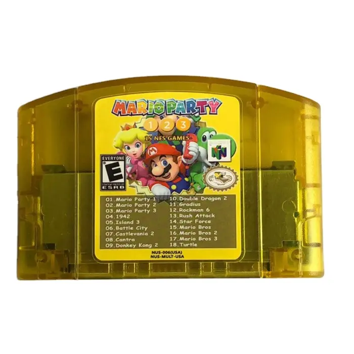 High quality 18 in 1 games Super Mario Party 1 2 3 Retro Video Game Card for N64