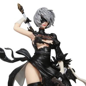 Hunter Nier automi 2B a due teste intercambiabili in PVC danneggiato da battaglia Anime Action Figure nuovo modello di decorazione giocattolo - Product Image 4