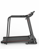 Unit Lari Kardio Bluetooth Pintar dengan Kemiringan Motor 1-15%, Aplikasi Kinomap, Layar Ganda, Treadmill Lipat untuk Gym Rumah