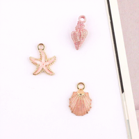 Pendentif Océanique en Alliage de Zinc, Motifs Étoile de Mer, Coquillage, Conque, Étoile de Mer, Émail, pour Bijoux DIY