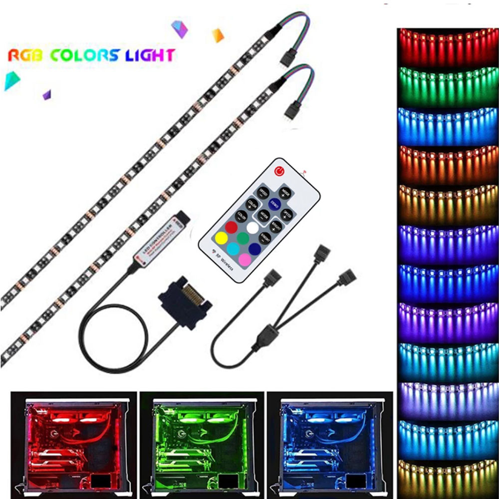 Zunate Striscia Luminosa a LED per PC RGB, Striscia LED per