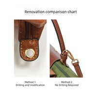 Bandoulière réglable en cuir véritable avec boucle non perforée pour sac fourre-tout, accessoire de remplacement pour sac bandoulière