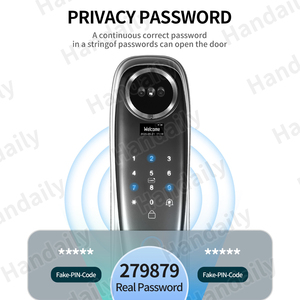 HanDaily Video Monitoreo Intercomunicador 3D Reconocimiento facial Tuya Smart Lock Contraseña Tarjeta Clave Desbloqueo Bloqueo digital Productos para el hogar inteligente - Product Image 4