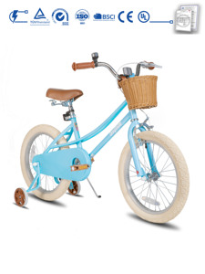 Vélo pour fille JOYKIE JOYSTAR 12-20 pouces avec <span class=keywords><strong>frein</strong></span> à disque avant + <span class=keywords><strong>frein</strong></span> à rétropédalage arrière - Cadre en acier HI-ten, selle large et confortable, pédales à billes - Product Image 1