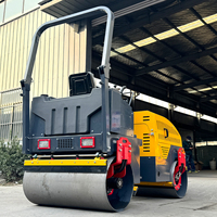 Petit Compacteur Routier Vibratoire à Double Tambour de 0,7 Tonne, 1 Tonne, 1,8 Tonne pour Asphalte, Sol et Béton, Diesel et Essence