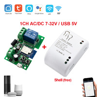 Module de relais de contrôle d'accès intelligent Tuya Wifi 1, 2 ou 4 canaux 10A 3500W avec interverrouillage automatique et télécommande 433RF
