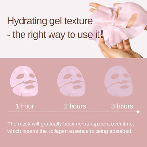 Masque facial en gel de collagène <span class=keywords><strong>rose</strong></span>, format voyage, poudre hydrogel, hydratant et raffermissant pour le visage - Product Image 5