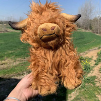 Vente en gros d'animaux en peluche personnalisés, vaches des Highlands lestées, jouets en peluche pour l'anxiété, peluches de simulation de bovins alpins