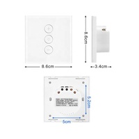 Tugo Intelligent Étanche 220v Marché Européen Mural Tactile Intelligent Wifi Gradateur Zigbee Contrôlé Par Wifi 220v Interrupteur Google